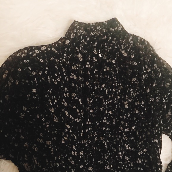 NWT Zara Black Floral Sheer Oversized Romper Dress - Picture 5 of 5